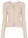 Patrizia Pepe ribbed cardigan - Neutrals