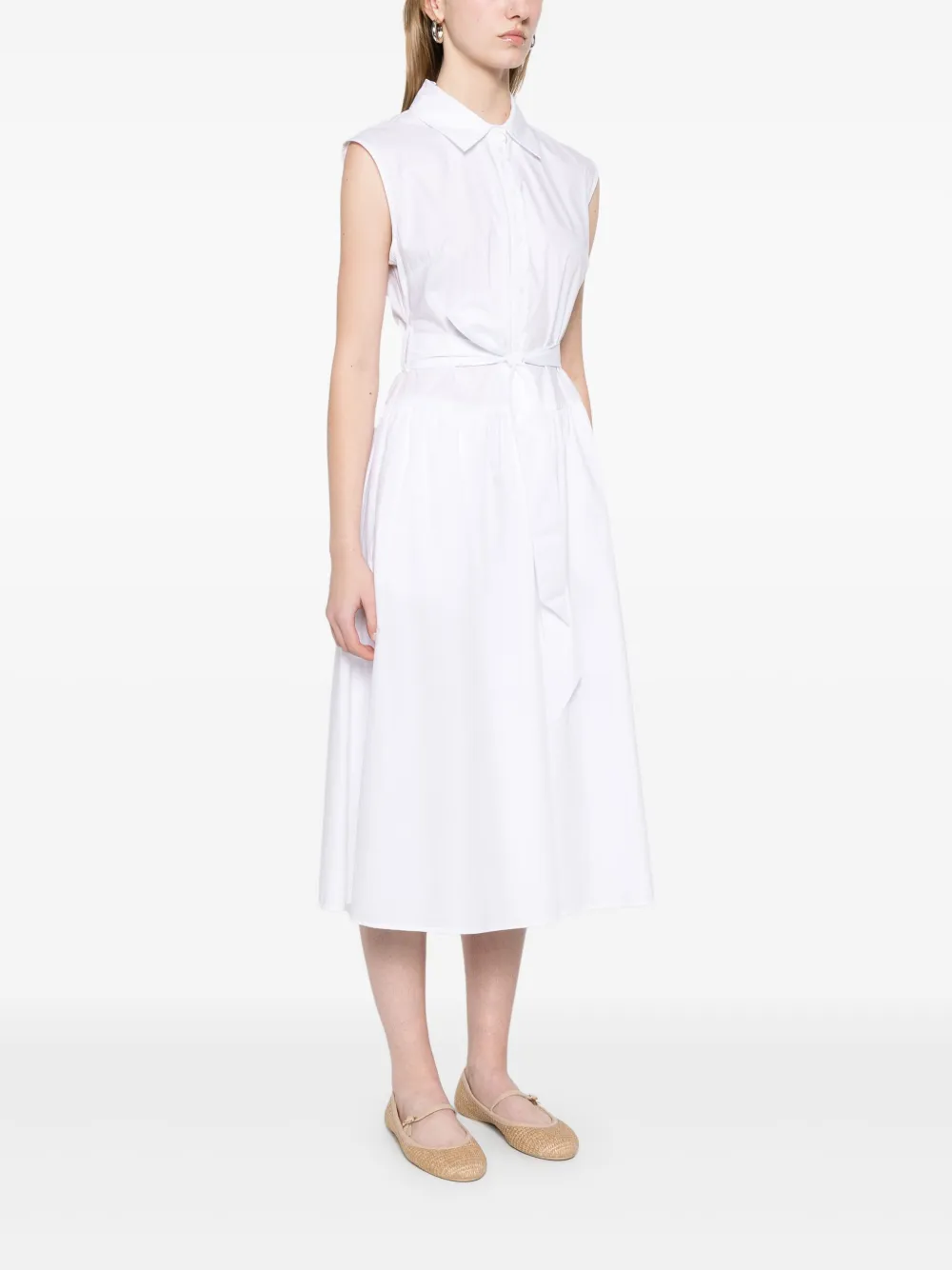 PATRIZIA PEPE POPLIN MIDI DRESS 