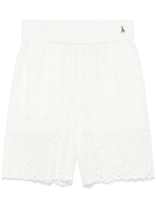 Short en broderie anglaise à logo - Patrizia Pepe - Modalova