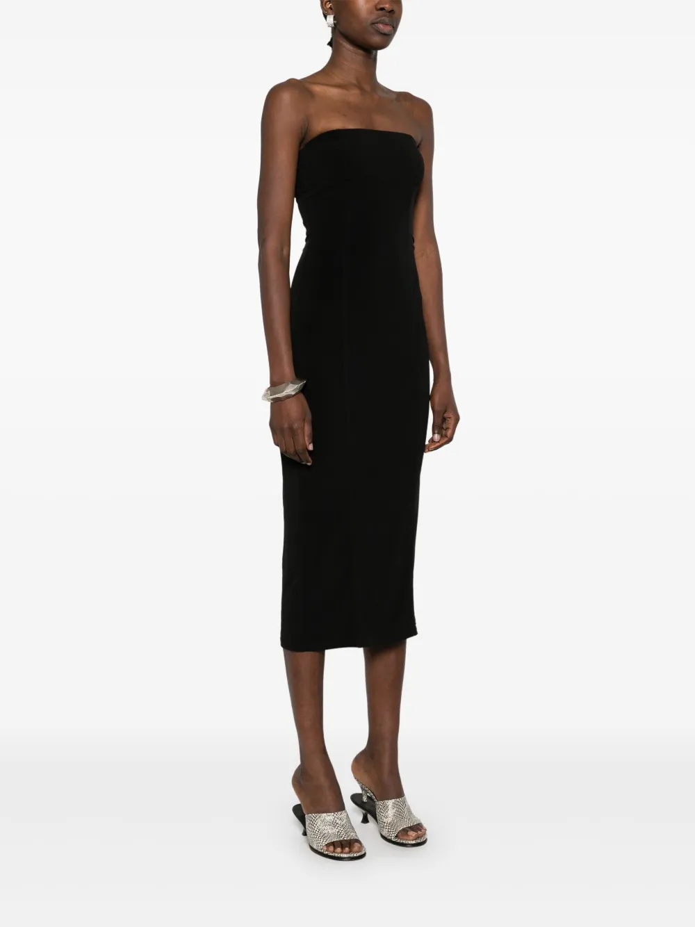 PATRIZIA PEPE BANDEAU-STYLE MIDI DRESS 