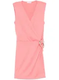 Patrizia Pepe draped-detail mini dress - Pink