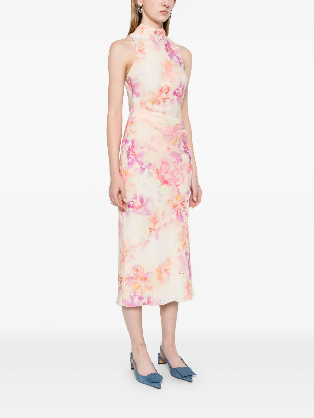 PATRIZIA PEPE FLORAL-PRINT MIDI DRESS 