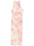 Patrizia Pepe floral-print midi dress - Pink