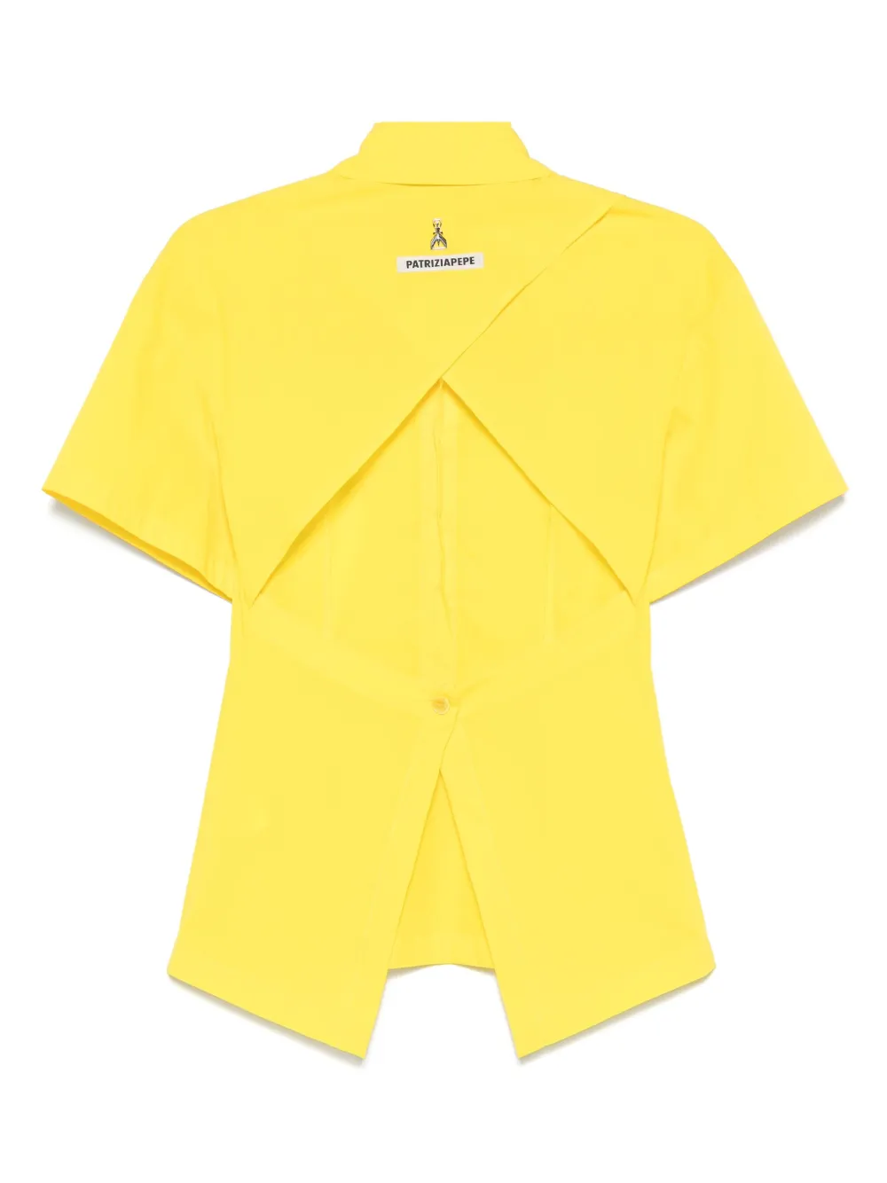 Patrizia Pepe open-back polo top - Geel