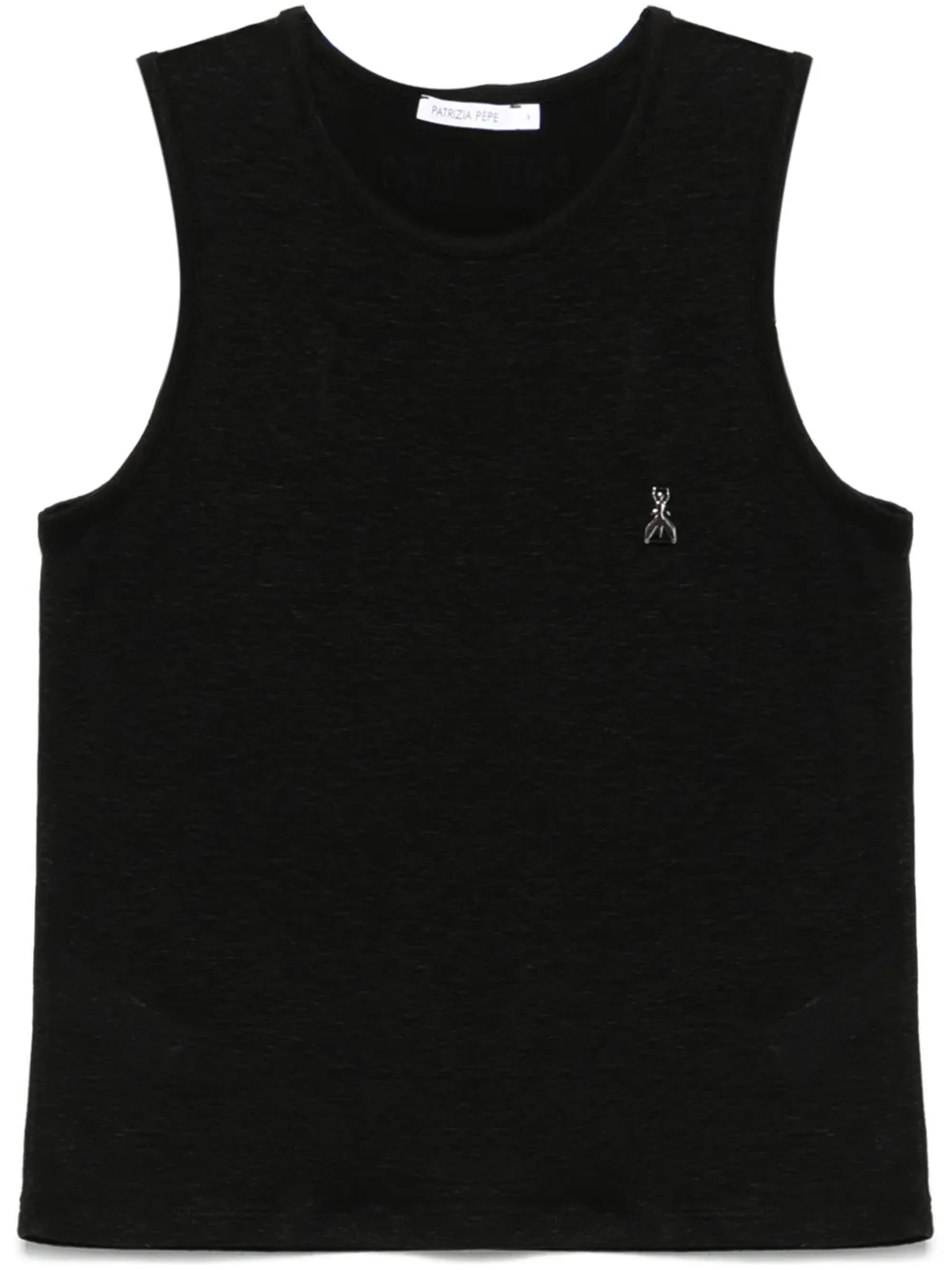 PATRIZIA PEPE LOGO-PLAQUE TANK TOP