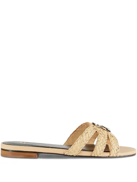Patrizia Pepe raffia flat sandals