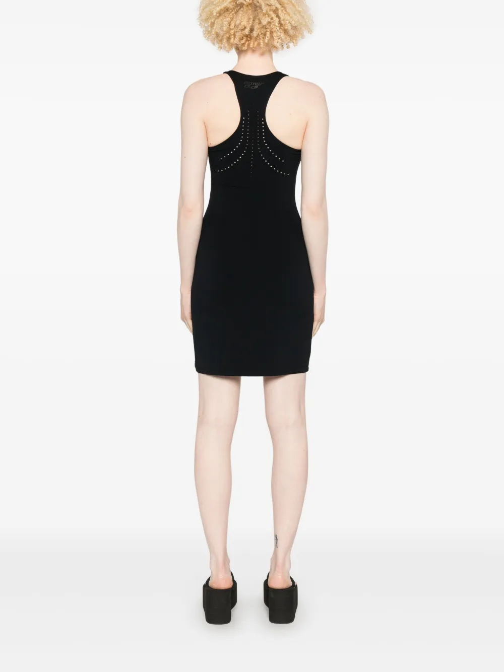 PATRIZIA PEPE PERFORATED-LOGO MINI DRESS 