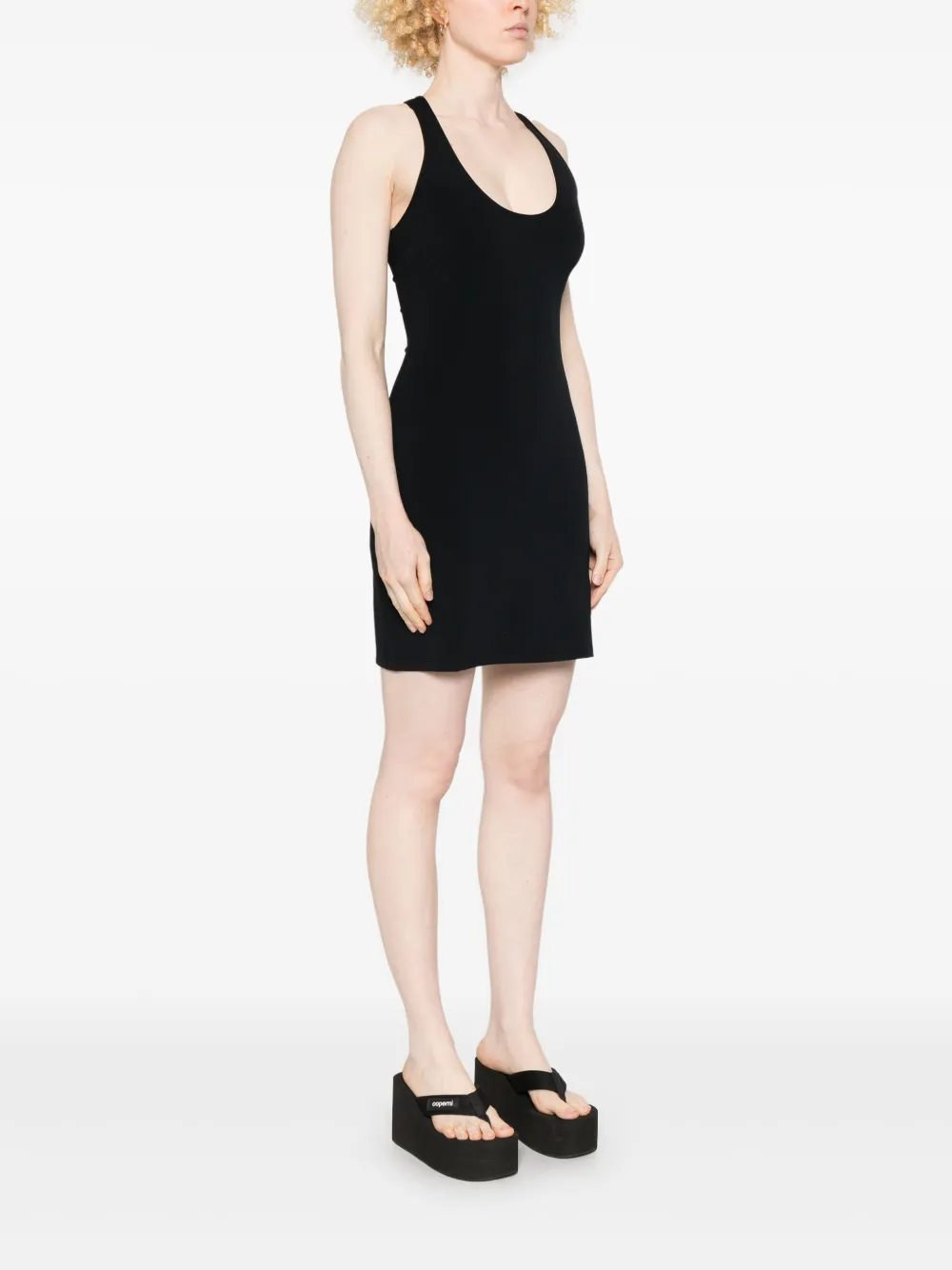 PATRIZIA PEPE PERFORATED-LOGO MINI DRESS 