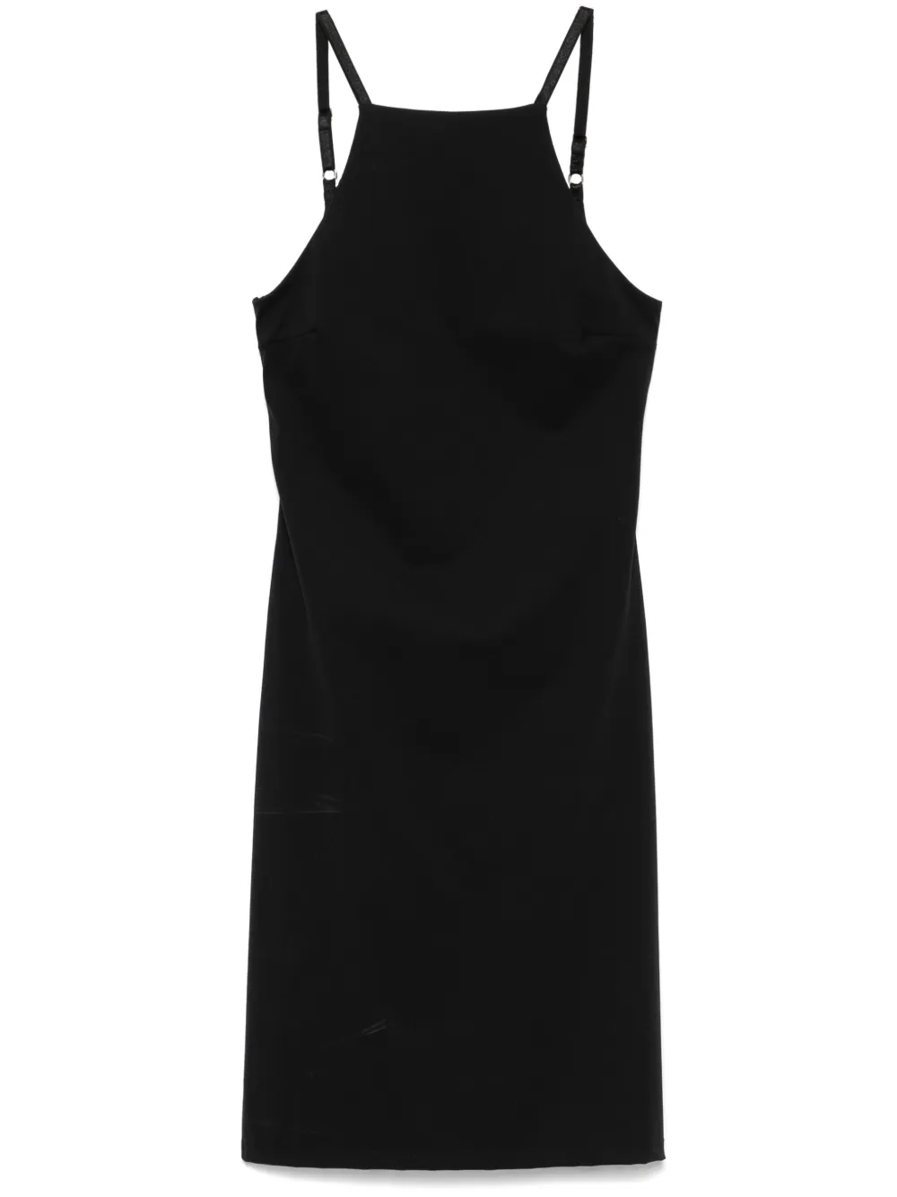 Shop Patrizia Pepe Open-back Mini Dress In Black