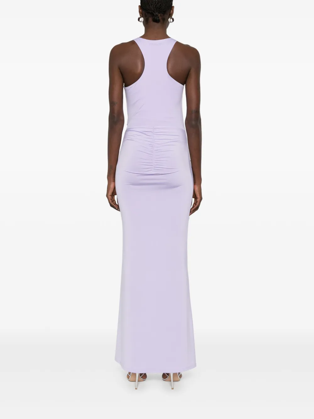 PATRIZIA PEPE RUFFLE-DETAIL MAXI DRESS 