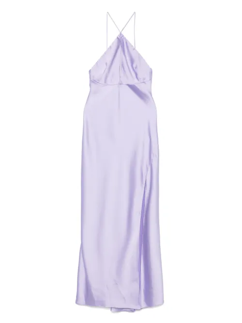Robe en satin à coupe longue - Patrizia Pepe - Modalova