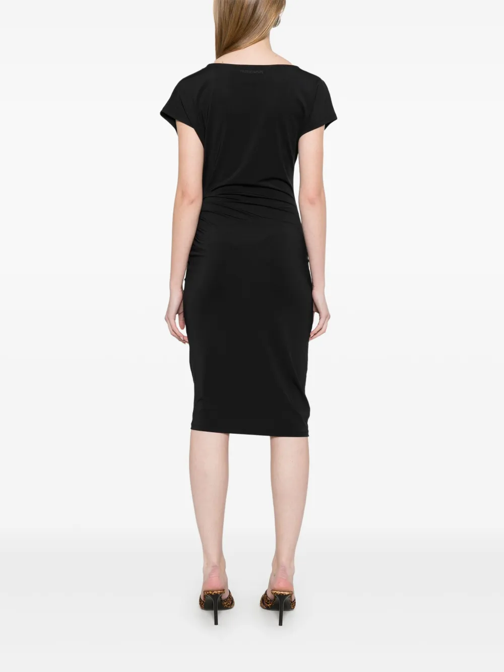 PATRIZIA PEPE RUCHED-DETAILED MIDI DRESS 