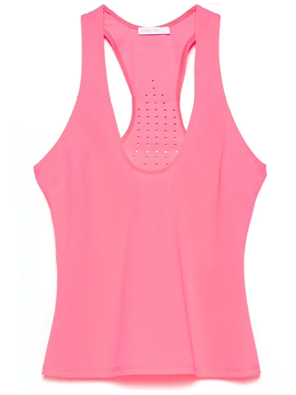 Shop Patrizia Pepe Technical Jersey Tank Top In Pink