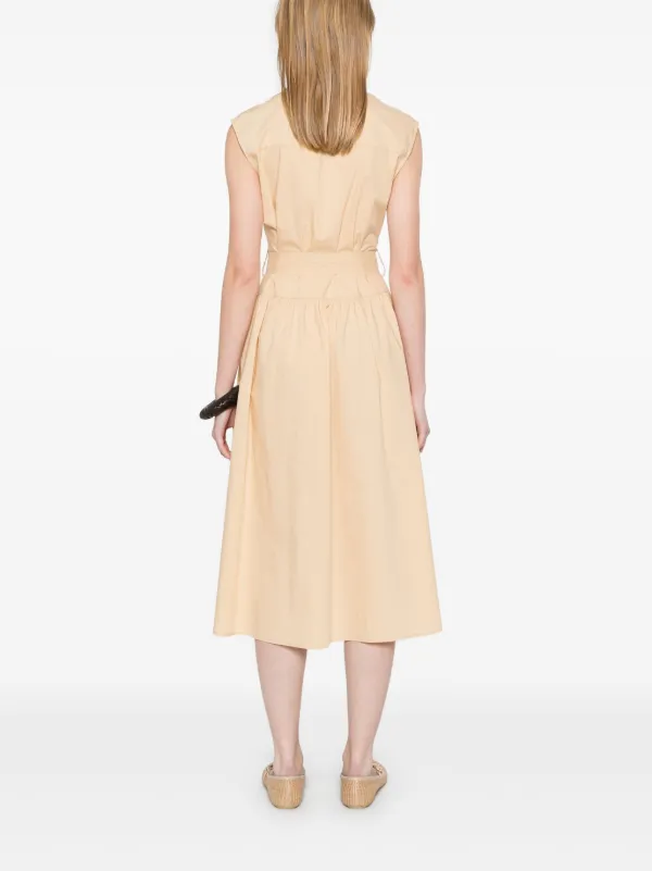 Patrizia Pepe Poplin Midi Dress | Neutrals | FARFETCH