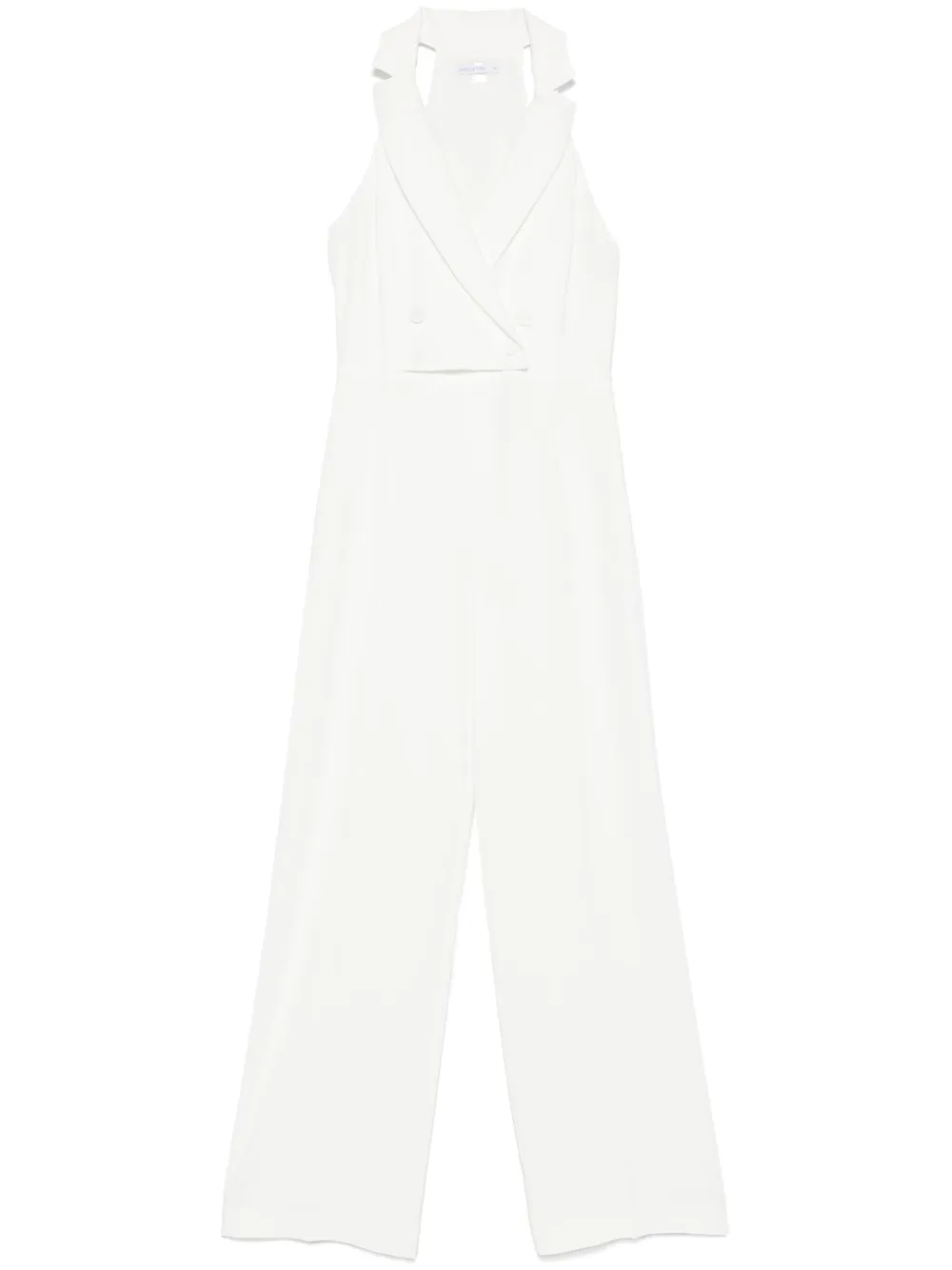 double-breasted crepe jumpsuit