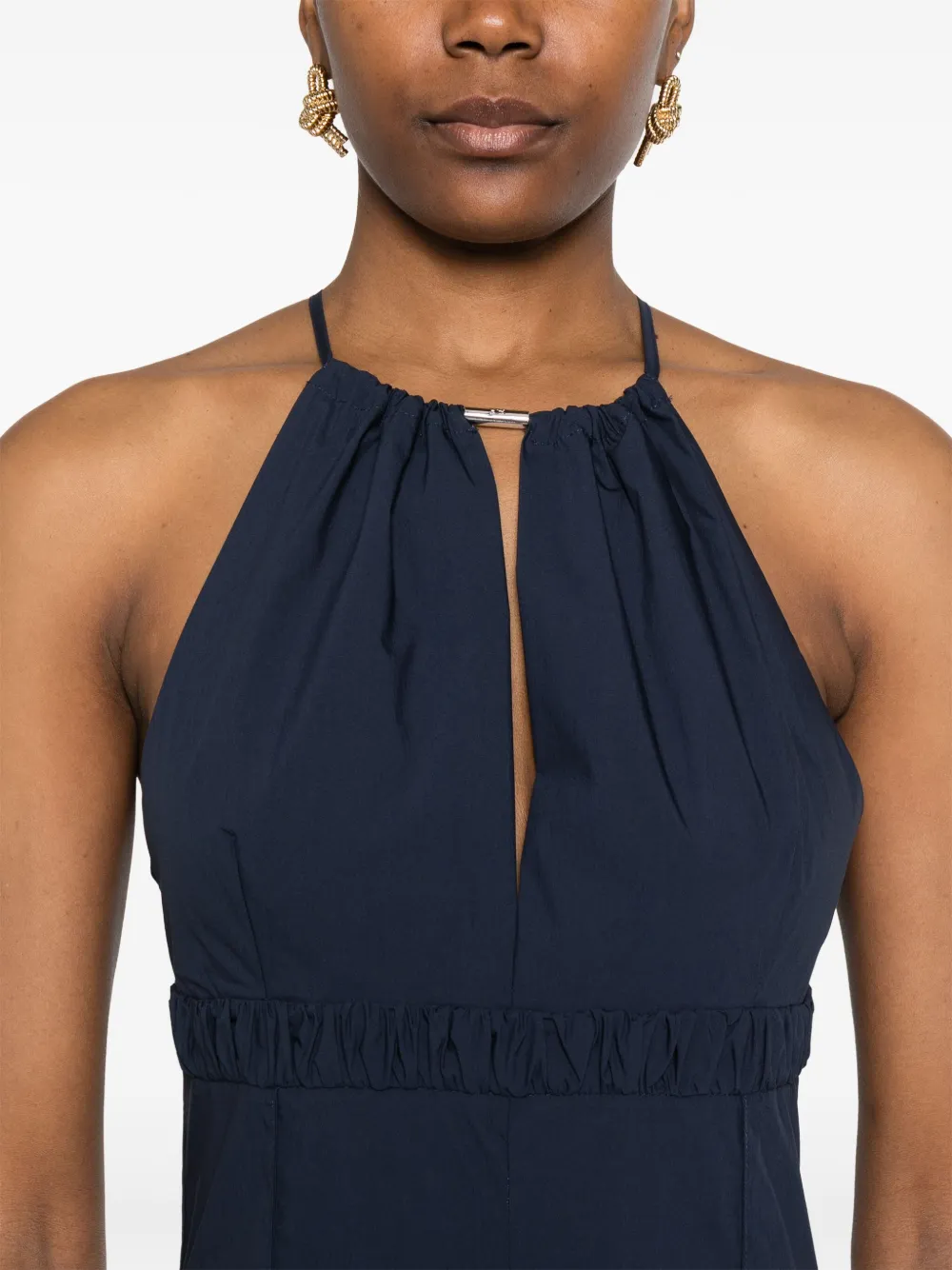 Patrizia Pepe Popeline maxi-jurk Blauw