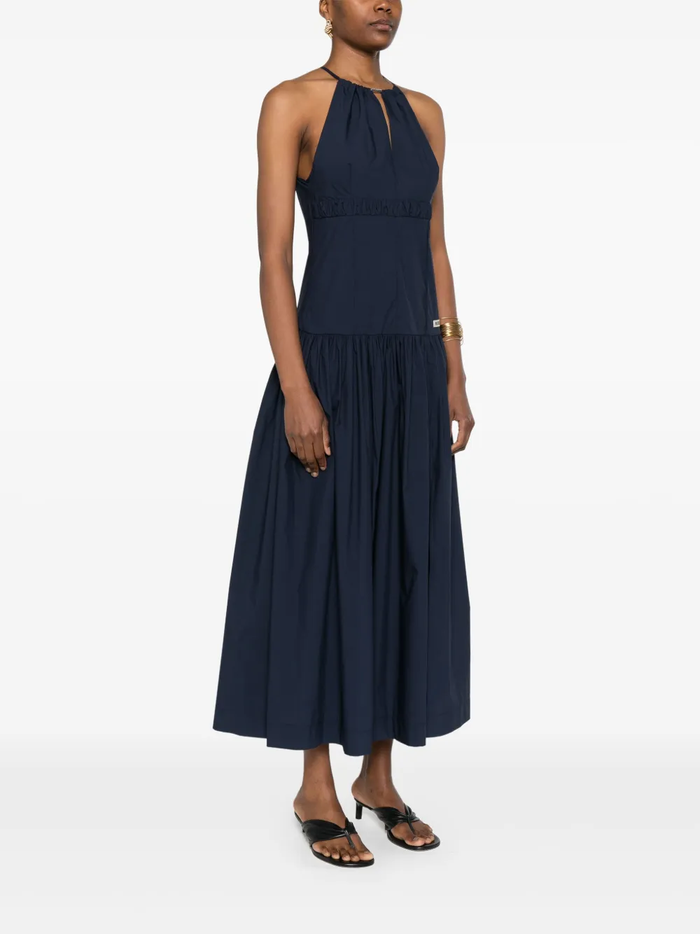 Patrizia Pepe Popeline maxi-jurk Blauw