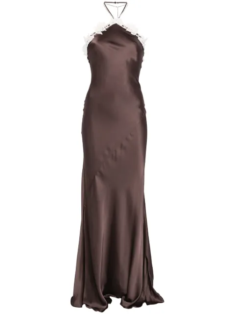 Patrizia Pepe logo-pendant maxi dress 