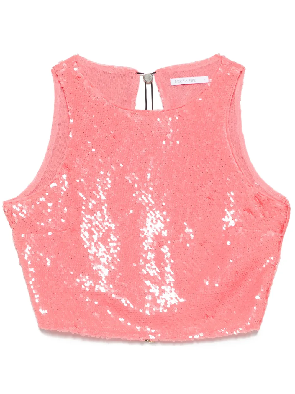 Patrizia Pepe Tanktop met pailletten Roze