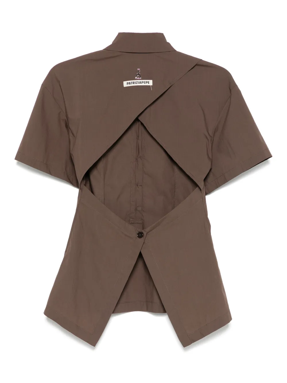 Patrizia Pepe open-back polo top - Bruin