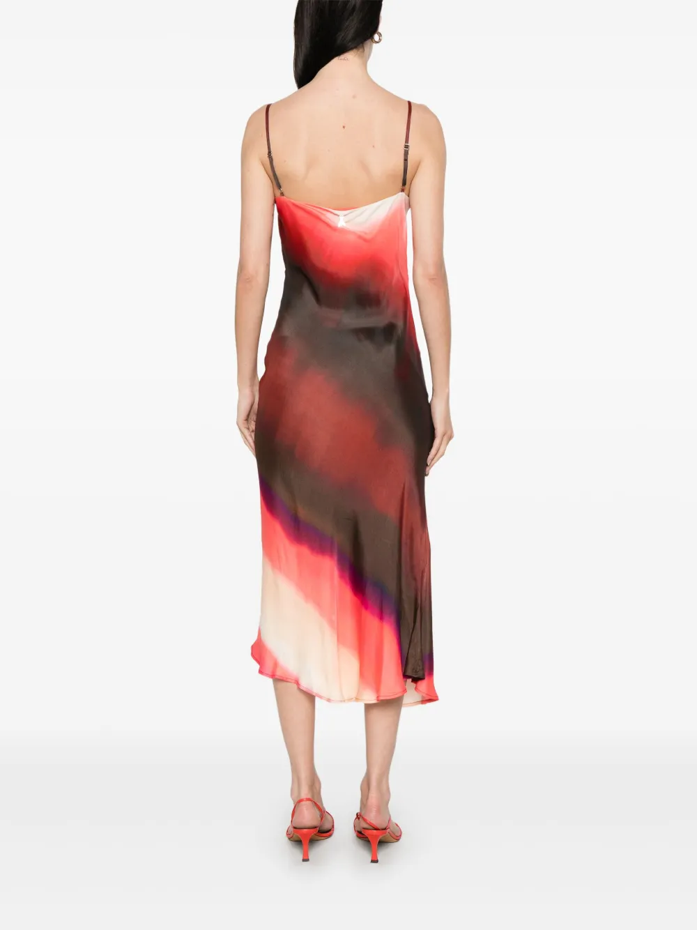 PATRIZIA PEPE GRADIENT-PRINT MIDI DRESS