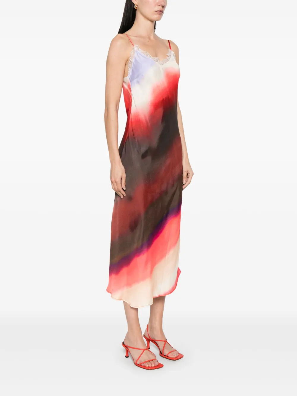 PATRIZIA PEPE GRADIENT-PRINT MIDI DRESS