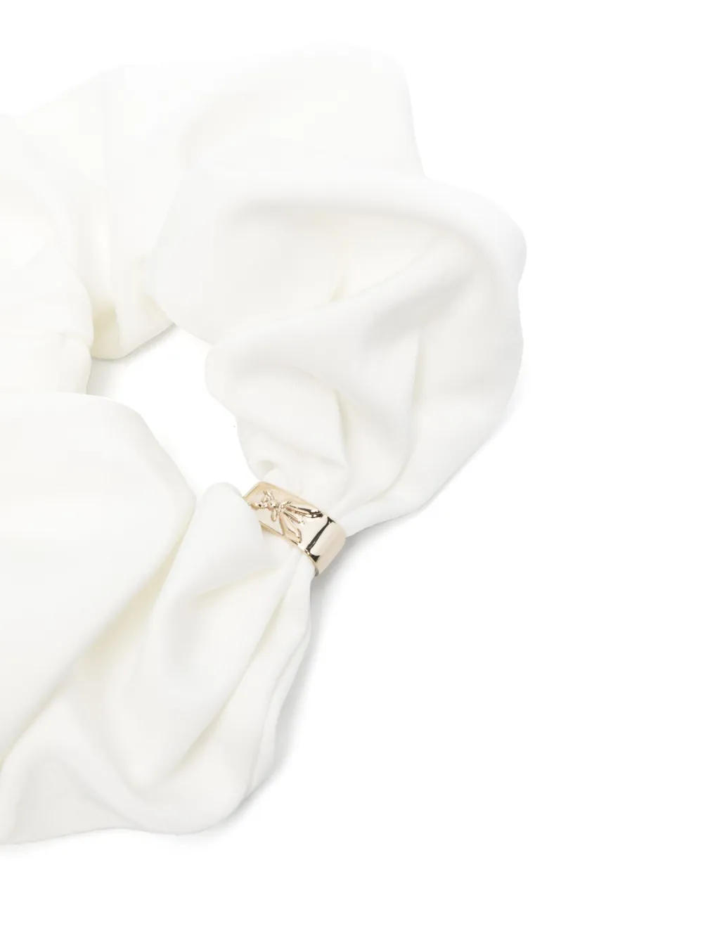 Patrizia Pepe Logo-plaque Scrunchie In 白色