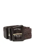 Patrizia Pepe interwoven belt - Brown