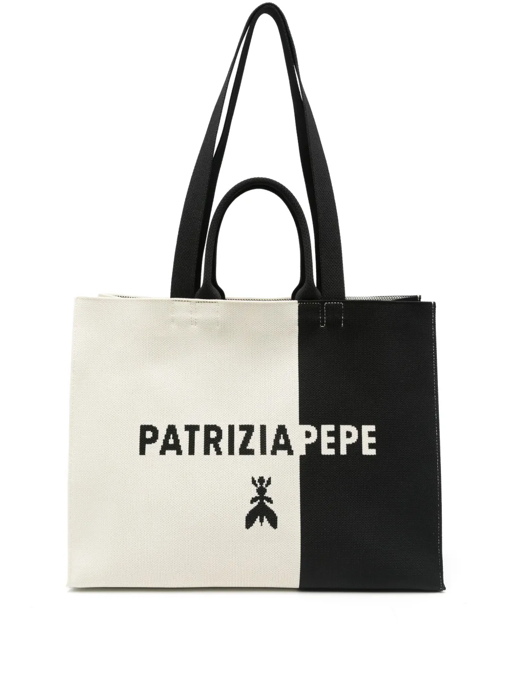 logo-jacquard tote bag