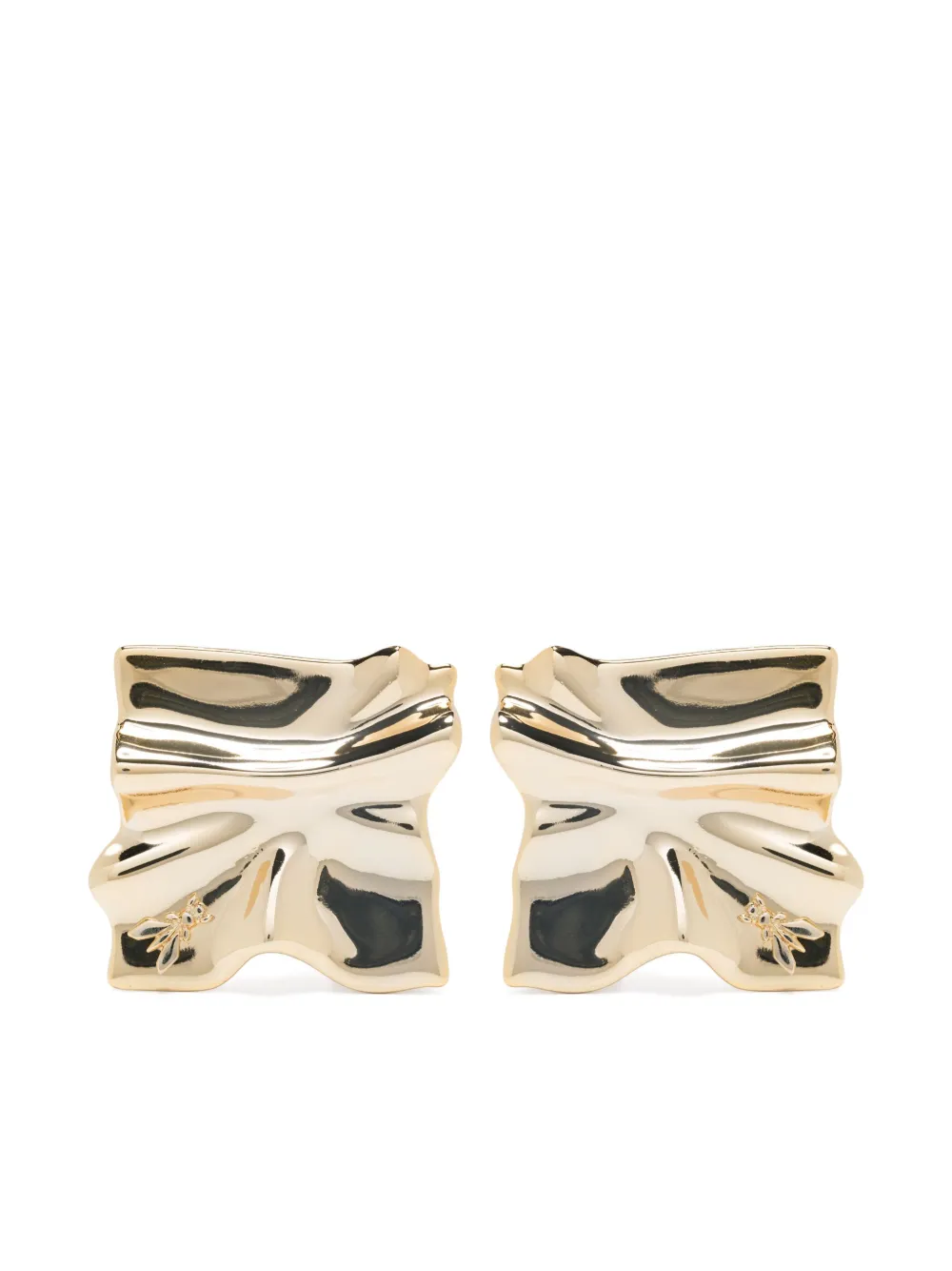 Patrizia Pepe crinkled earrings | Gold | Image 1