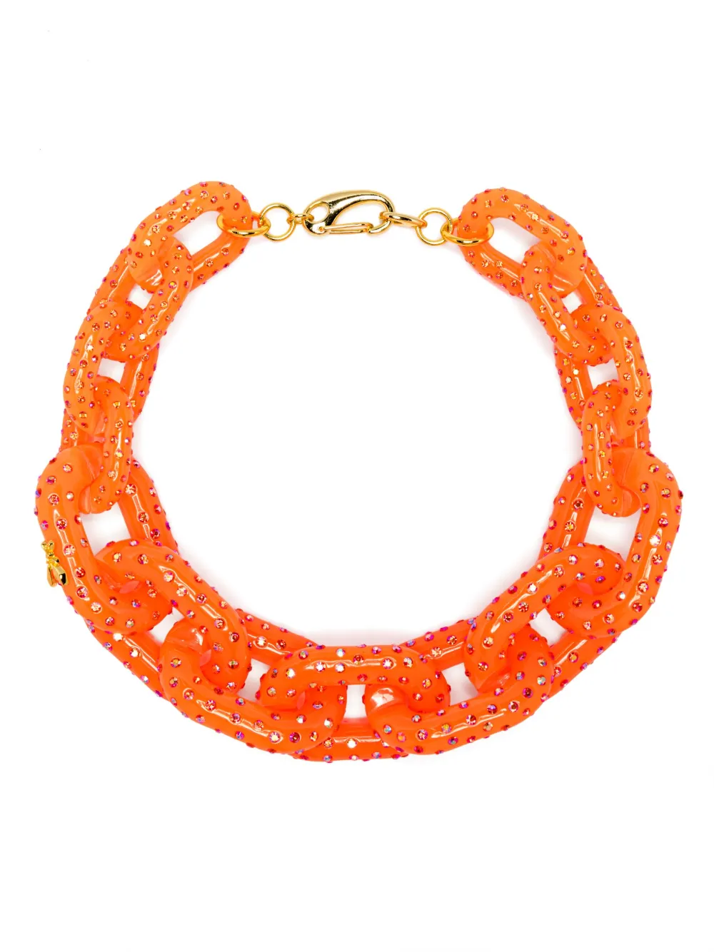 Patrizia Pepe rhinestone-embellished necklace | Orange | Image 1