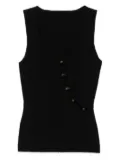 SIR. beaded cut-out tank top - Black