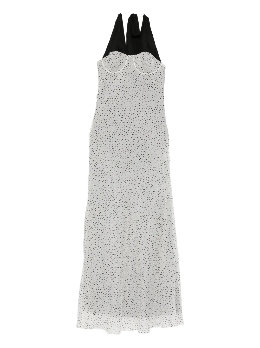Lisander polka-dot halterneck dress