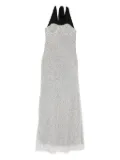 SIR. Lisander polka-dot halterneck dress - White
