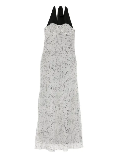 SIR. vestido Lisander con cuello alto y lunares