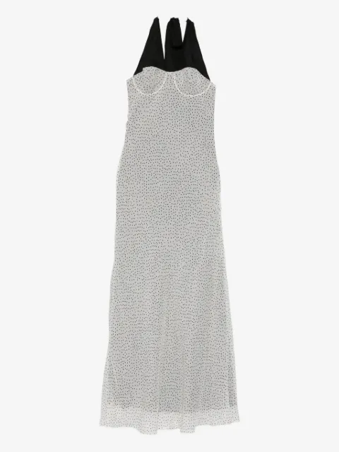 SIR. Lisander polka-dot halterneck dress