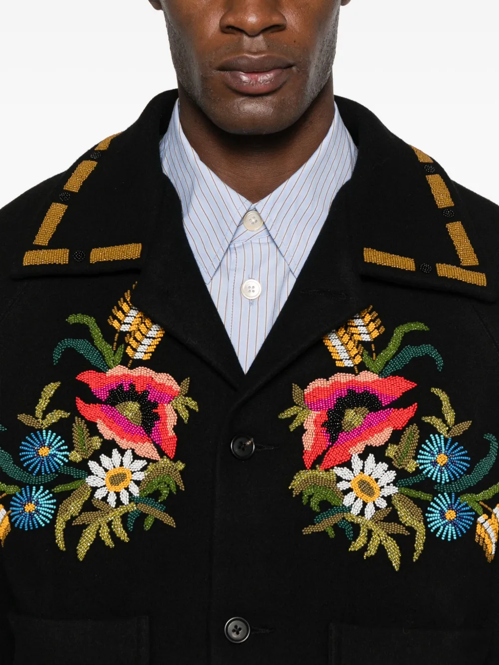 BODE Aquitaine wollen blazer Zwart