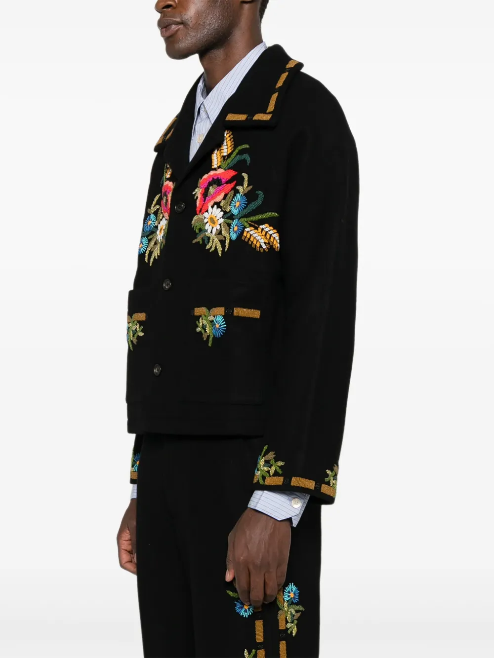 BODE Aquitaine wollen blazer Zwart