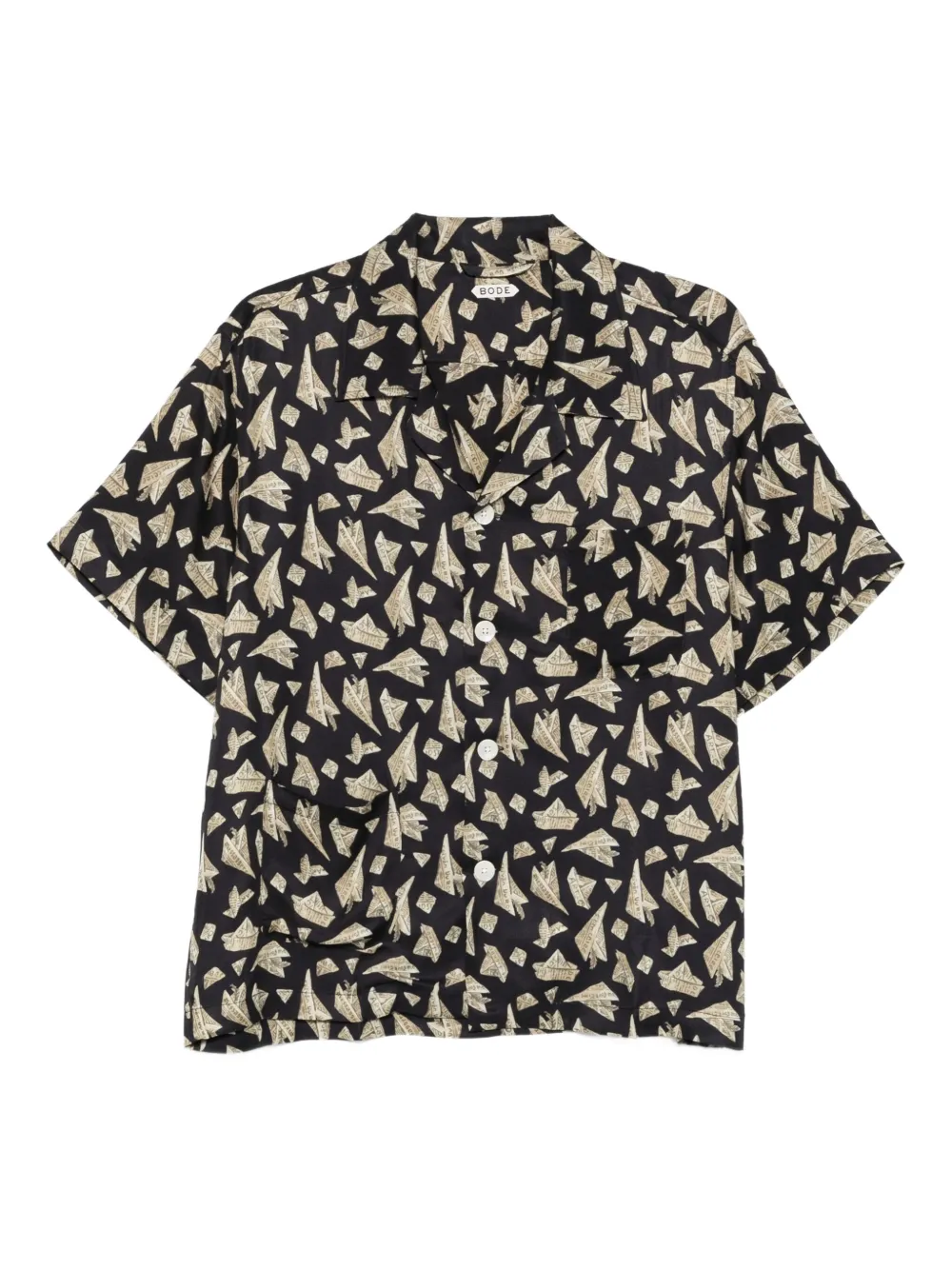 BODE Paper Hat short-sleeved shirt | Black | Image 1