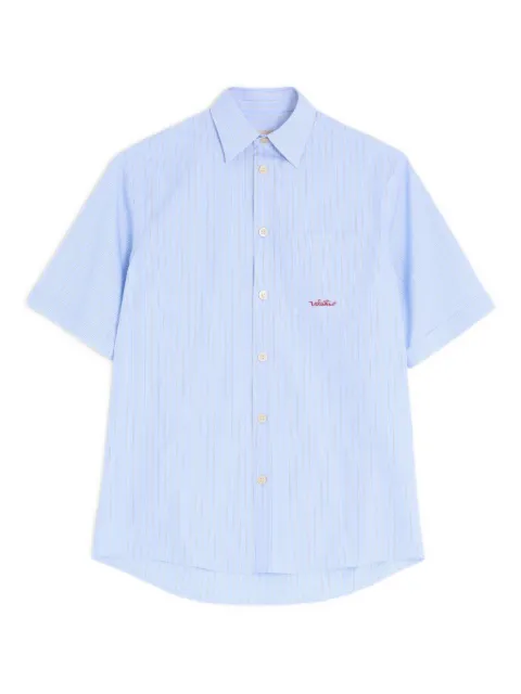 Valentino Garavani striped-pattern embroidered-logo shirt