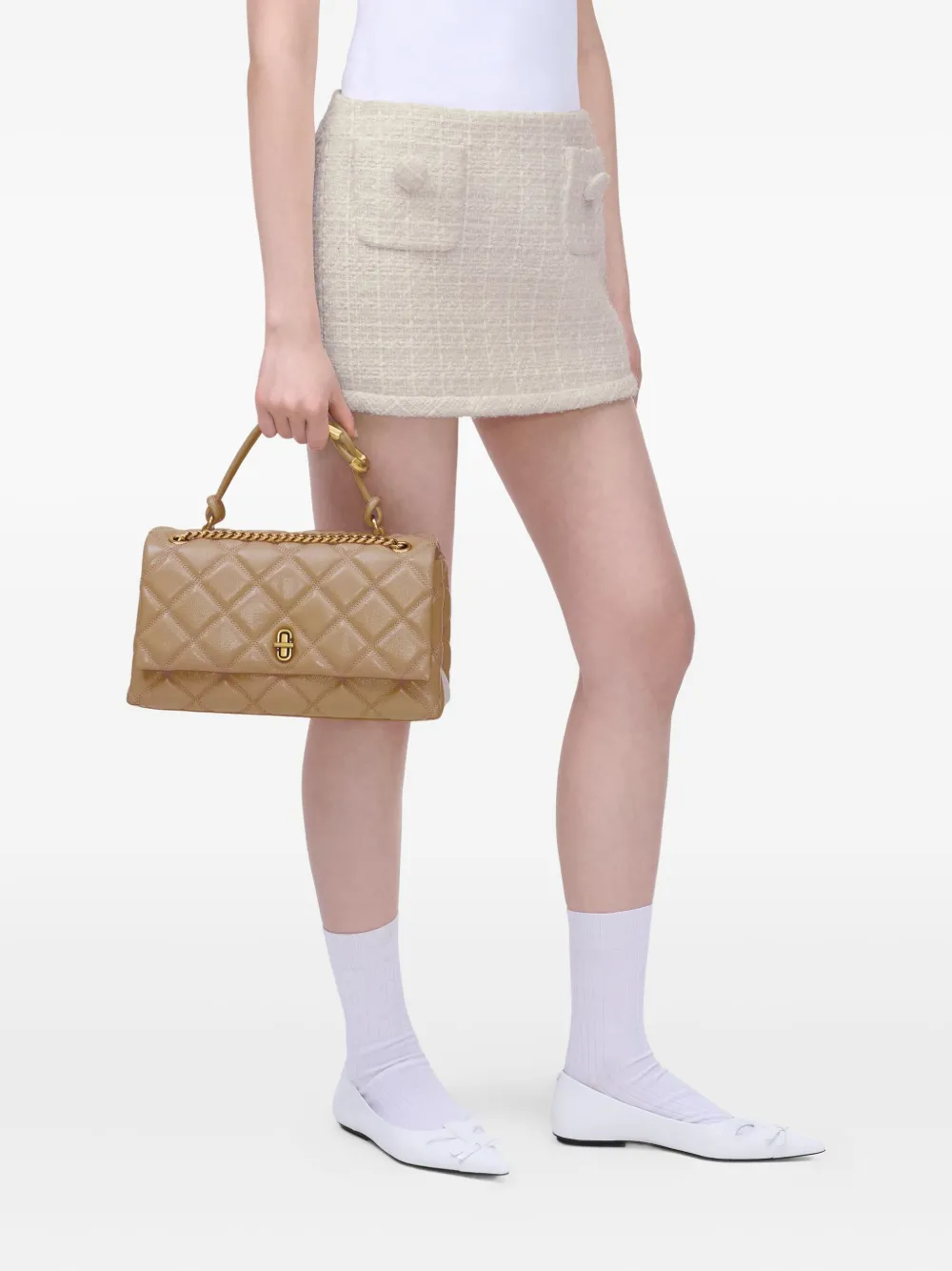 Marc Jacobs The Quilted schoudertas - Bruin