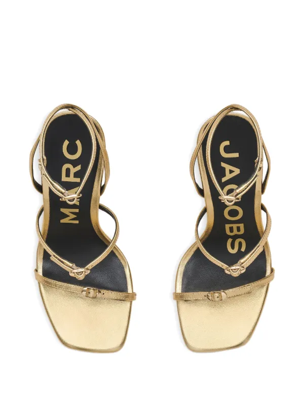 Marc Jacobs 100mm Daisy Sandals | Gold | FARFETCH