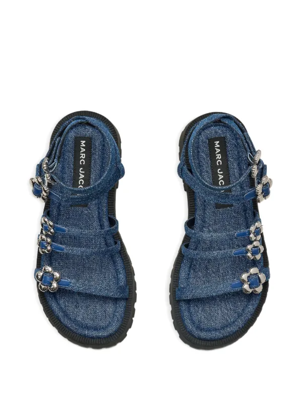 Marc Jacobs The Daisy Denim Sandals | Blue | FARFETCH