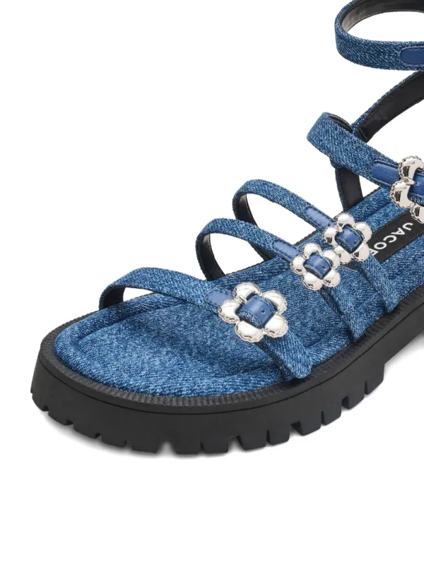 サンダル・ミュール Sandals - Marc Jacobs - Cotton - Blue Marc Jacobs The Daisy Denim Sandals | Blue | FARFETCH