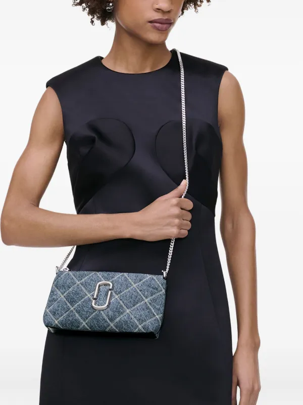 Marc Jacobs The Quilted Denim Utility Cross Body Bag | Blue | FARFETCH