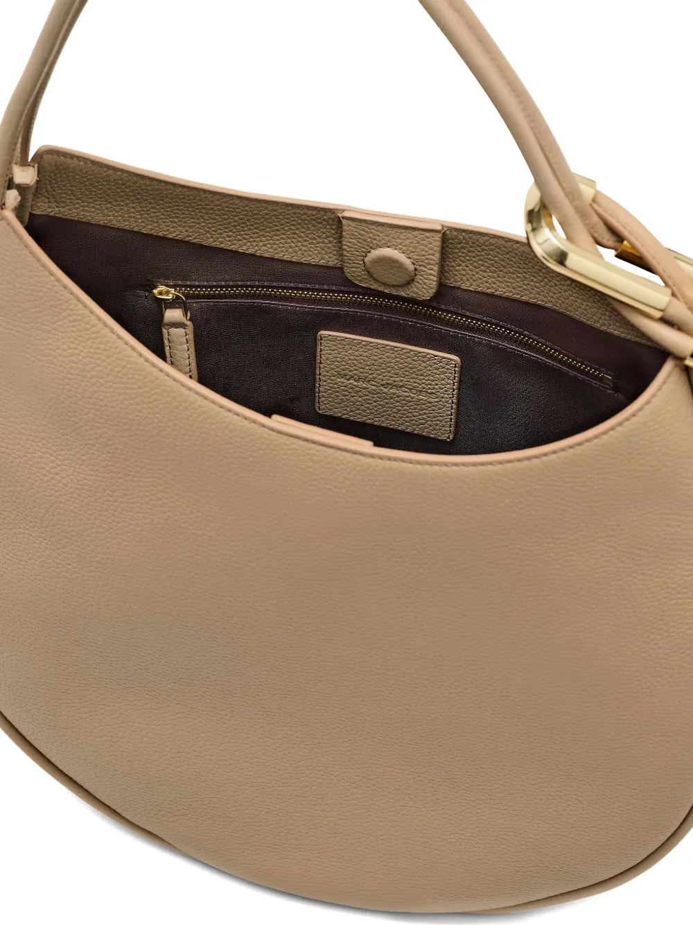 Shop Marc Jacobs The Leather Crescent Dual Shoulder Bag