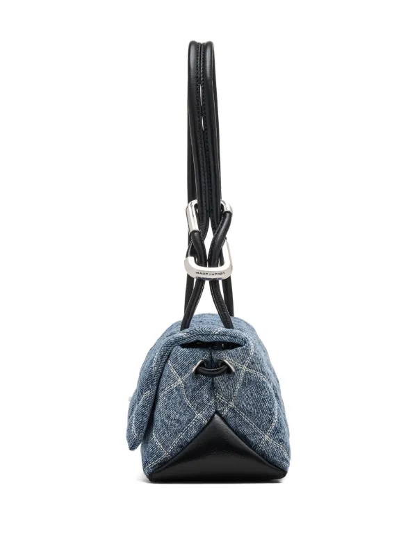 Marc Jacobs The Quilted Denim Mini Dual Shoulder Bag | Blue | FARFETCH