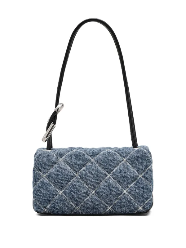 Marc Jacobs The Quilted Denim Mini Dual Shoulder Bag | Blue | FARFETCH