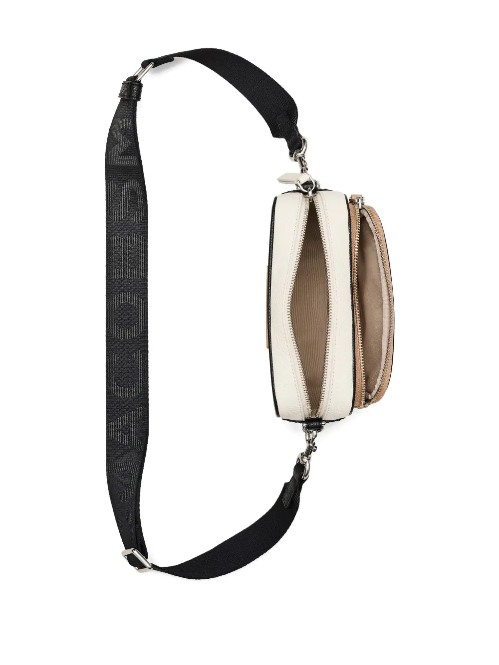 Marc Jacobs The Colorblock leren crossbodytas Beige
