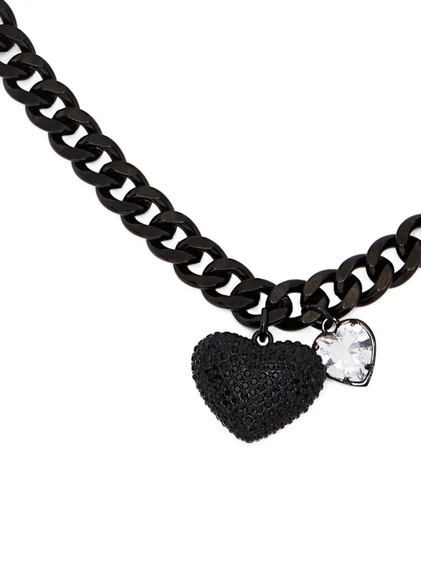 Marc Jacobs The Pave Ballon ハート ネックレス | ブラック | FARFETCH JP